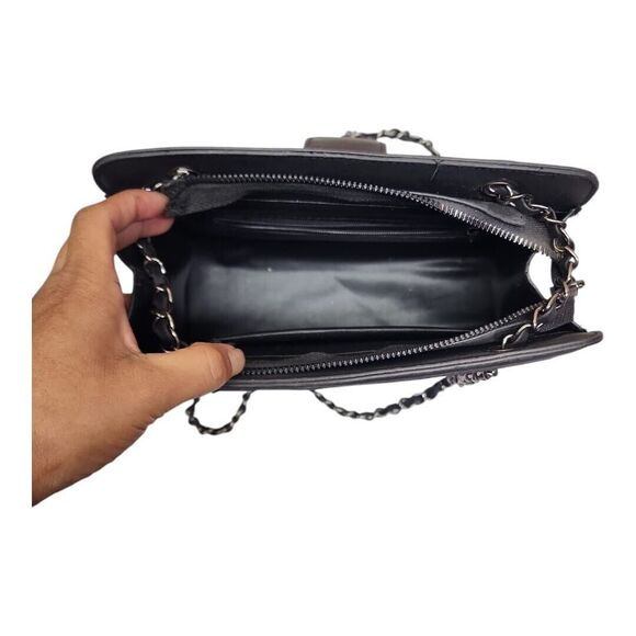 Quilted Medium Leather Shoulder Purse And Crossbody Handbag with‎ Chain Strap - Picture 12 of 13